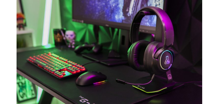 The G-Lab KORP IRIDIUM Auriculares Inalámbrico y alámbrico Diadema Juego USB Tipo C Bluetooth Negro