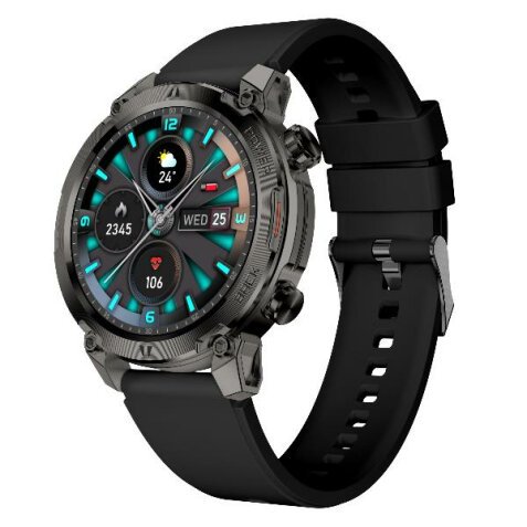 Nilox NXSWTRAILROUND Relojes inteligentes y deportivos 3,53 cm (1.39") Digital 360 x 360 Pixeles Pantalla táctil Negro