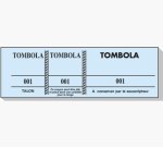 Bloc tombola 100 feuillets numérotés de 3 volets - Format 4,8x15 cm - Couleurs assorties