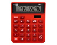 Calculadora liderpapel sobremesa xf22 10 digitos solar y pilas color rojo 127x105x24 mm