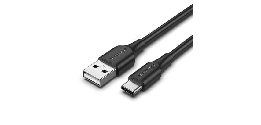 Vention Cable USB 2.0 3A CTHBF/ USB Tipo-C Macho - USB Macho/ 1m/ Negro