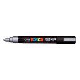 Marqueur posca pc5m gouache encre inodore toutes surfaces pointe moyenne conique couleur opaque couvrante argent
