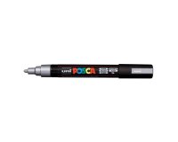 Marqueur posca pc5m gouache encre inodore toutes surfaces pointe moyenne conique couleur opaque couvrante argent