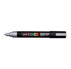 Marqueur posca pc5m gouache encre inodore toutes surfaces pointe moyenne conique couleur opaque couvrante argent