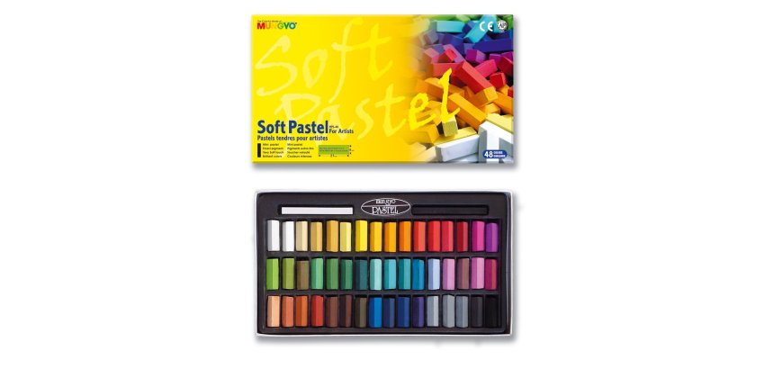 Soft pastels oz mungyo carres 27 mm boite 48 unites coloris assortis