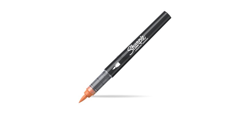 Marqueur sharpie creatif pointe pinceau trait min      1,2mm encre acrylique coloris orange