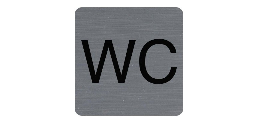 Plaque de signalisation 'WC'