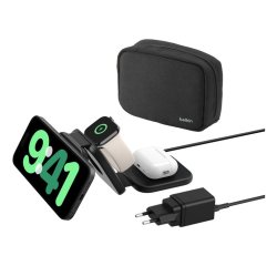 Belkin BoostCharge Pro Casques, Smartphone, Smartwatch Noir Secteur, USB Recharge sans fil Charge rapide Intérieure