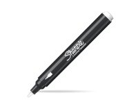 Marqueur sharpie creatif pointe ogive trait 2,5mm      encre acrylique coloris blanc