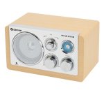 Denver TR-63LW radio Personal Analógica Bamboo, Plata