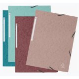 Chemise à élastiques 3 rabats carte lustrée 400g/m2 Skandi - Couleurs assorties