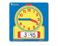 Horloges polypro learning resources petites horloges    analogique et numerique       effacable 11x11 cm lot de 10
