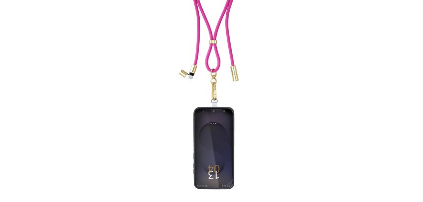 Intenso Handykette als Lade- + Datenkabel USB-C bis 1,65m neon pink cavo USB USB C Rosa
