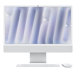 Apple iMac Apple M M4 59,7 cm (23.5") 4480 x 2520 pixels PC All-in-One 16 Go 256 Go SSD macOS Sequoia Wi-Fi 6E (802.11ax) Argent