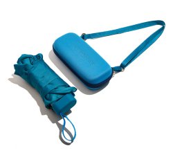 Muitomas UMBRCASEBL umbrella Blue Metal Polyester Compact Rain umbrella