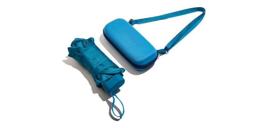 Muitomas UMBRCASEBL paraguas Azul Metal Poliéster Compacto