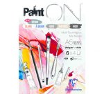 Paint'ON n°6 bloc collé 24F A5 250g assorti 6x4F - Assortiment