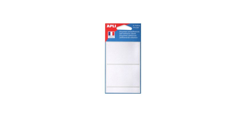 Étiquette adhésive apli agipa bureau 50x77mm pochette 14 unités