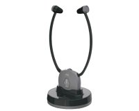 Meliconi Easy Audio - Cuffia tv Wireless Digitale 2.4 GHZ, Modello Steto con Microfono Ambiente