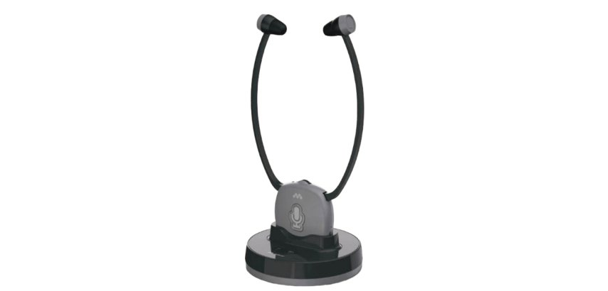 Meliconi Easy Audio - Cuffia tv Wireless Digitale 2.4 GHZ, Modello Steto con Microfono Ambiente