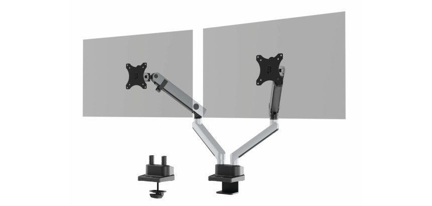 Durable 509723 flat screen support for desk 81.3 cm (32") Wall Silver