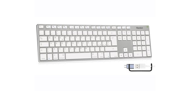 Hamlet XKKITA-MCX tastiera Casa/ufficio USB QWERTY Italiano Bianco