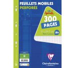 Feuillets mobiles sous film A4 300 pages perforées petits carreaux