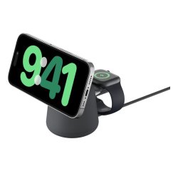 Belkin BoostCharge Pro Casques, Smartphone, Smartwatch Charbon de bois Secteur Recharge sans fil Charge rapide Intérieure