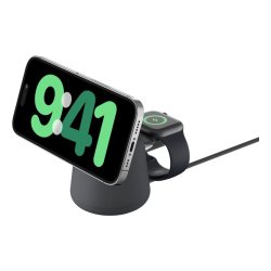 Belkin BoostCharge Pro Écouteurs, Smartphone, Smartwatch Charbon de bois Secteur Recharge sans fil Charge rapide Intérieure