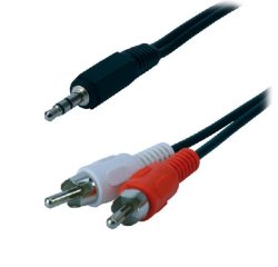 MCL MC720GE-1.5M câble audio 1,5 m 3,5mm 2 x RCA Noir, Rouge, Blanc