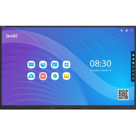 SMART Technologies GX175-V3 Écran d'affichage dynamique Écran plat interactif 190,5 cm (75") LED Wifi 400 cd/m² 4K Ultra HD Noir Écran tactile Android 11