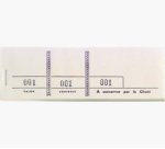 Bloc passe-partout 100 feuillets numérotés de 3 volets - Format 4,8x15 cm