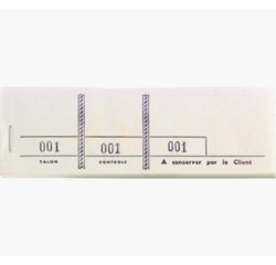 Bloc passe-partout 100 feuillets numérotés de 3 volets - Format 4,8x15 cm