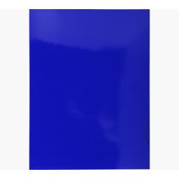 Boîte 20 chemises 2 rabats carte 250g CHROMOLUX. Coloris Bleu aspect brillant