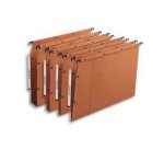 Dossier suspendu l'oblique azv ultimate kraft 240g armoire entraxe 330mm h275mm fond v porte-étiquette boîte 25 unités