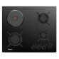 SAUTER Plaque mixte SPG3601BM, 3 gaz + 1 électrique, Verre trempé