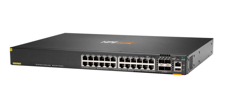 HPE Aruba Networking CX 6200F 24G Class-4 PoE 4SFP+ 370W Switch
