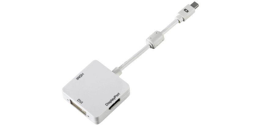 DLH Adaptateur mini DisplayPort vers HDMI / DVI / DisplayPort
