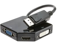 DLH Adaptateur DisplayPort vers HDMI / DVI / VGA