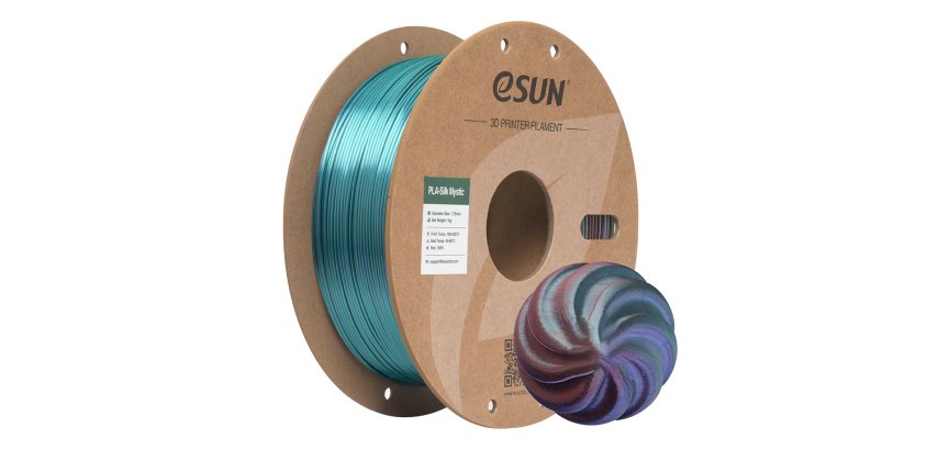 eSUN EPLA-SILK MYSTIC 1.75mm COP PURP GRN 1kg Polylactic Acid (PLA) Green, Copper, Purple