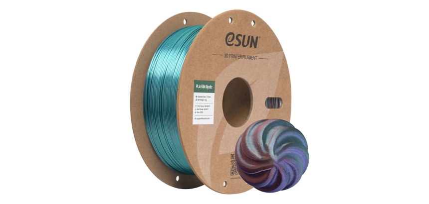 eSUN EPLA-SILK MYSTIC 1,75mm COP PURP GRN 1kg Polymelkzuur Groen, Koper, Paars