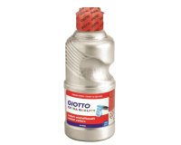 Gouache liquide giotto tous supports sechage rapide       coloris argent metallise      flacon 250ml