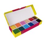 Crayon cire jovi jumbo 75mm diametre 11mm 12 couleurs     vives assorties format        scolaire boite 300 unites