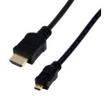 MCL MC386-2M câble HDMI HDMI Type A (Standard) HDMI Type D (Micro) Noir