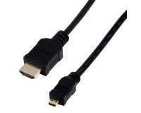 MCL MC386-1M câble HDMI HDMI Type A (Standard) HDMI Type D (Micro) Noir
