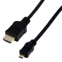 MCL MC386-1M câble HDMI HDMI Type A (Standard) HDMI Type D (Micro) Noir
