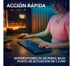 Logitech G Teclado mecánico para gaming con cable de perfil bajo G915 X, teclas de PBT de doble moldeado, teclas totalmente programables, iluminación RGB, acabado en aluminio, interruptores táctiles marrones GL, PC/Mac, Layout ES