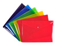 Pochette pression Iderama en polypropylène - Couleurs assorties