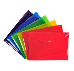 Pochette pression Iderama en polypropylène - Couleurs assorties