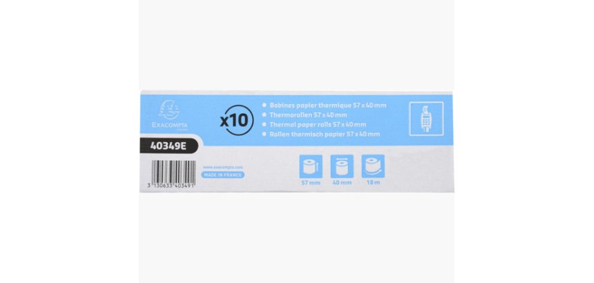 Bobines Exacompta 40349E - l 100 mm - paquet de 10